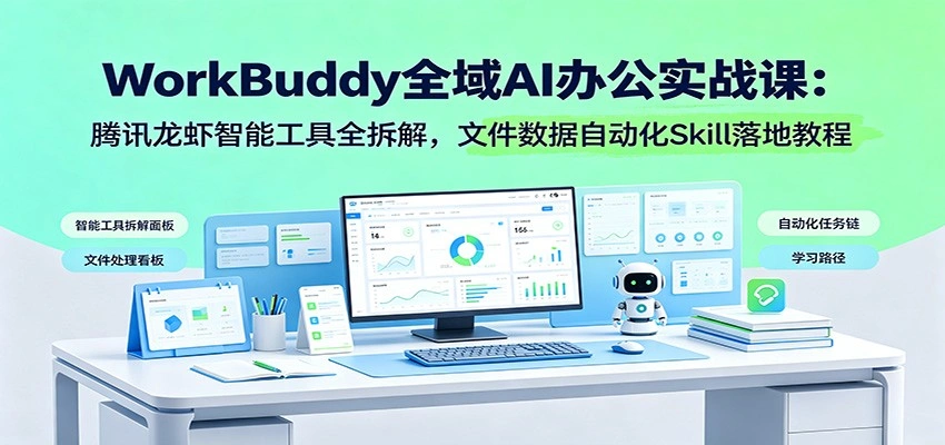 WorkBuddy全域AI办公实战课：腾讯龙虾智能工具全拆解，文件数据自动化Skill落地教程-科技美南博客