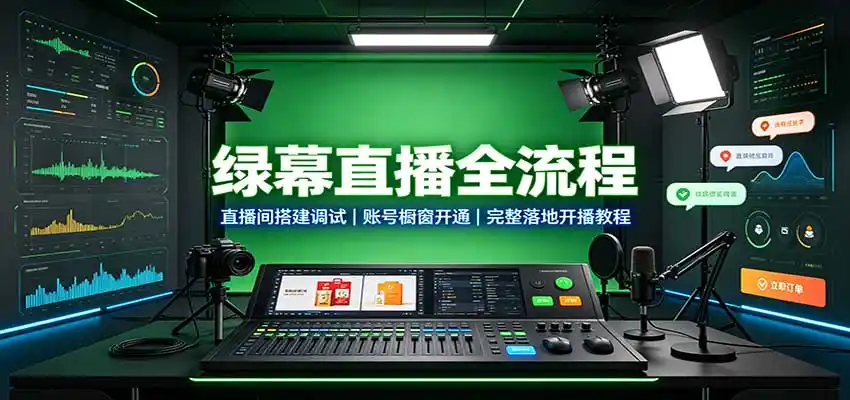 绿幕直播全流程：直播间搭建调试，账号橱窗开通，完整落地开播教程-科技美南博客