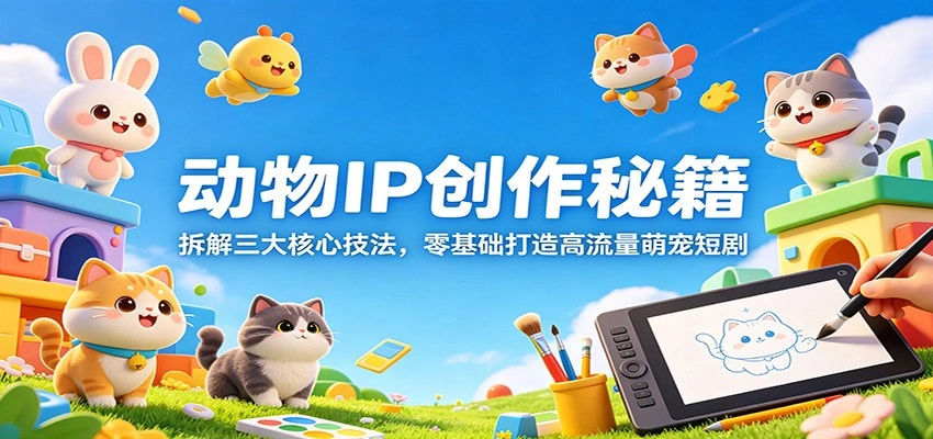 动物IP创作秘籍：拆解三大核心技法，零基础打造高流量萌宠短剧-科技美南博客