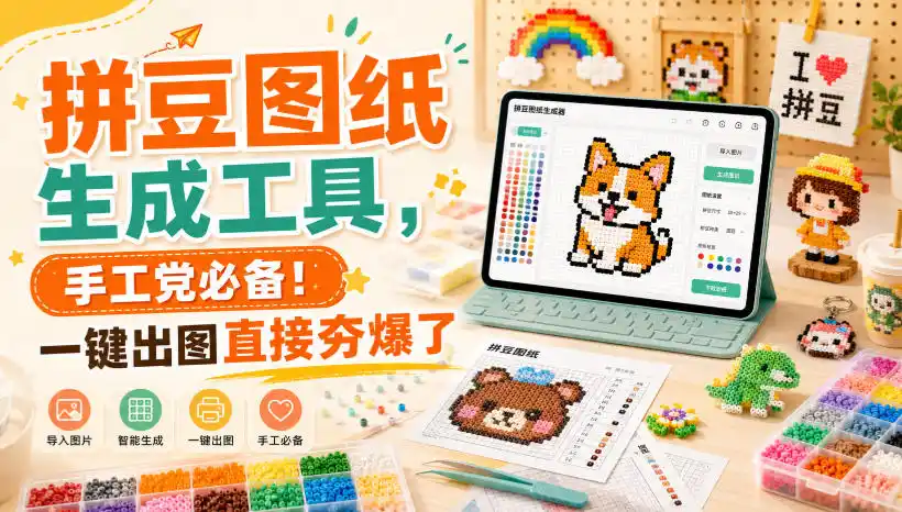 拼豆图纸生成工具，手工党必备！一键出图直接夯爆了-科技美南博客