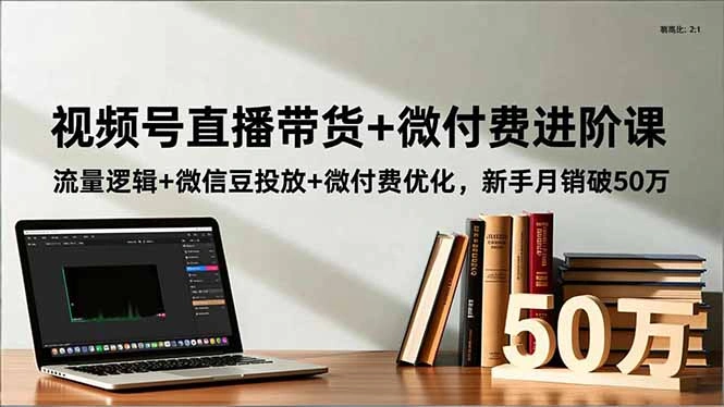 视频号直播带货+微付费进阶课：流量逻辑+微信豆投放+微付费优化，新手月销破50万-科技美南博客