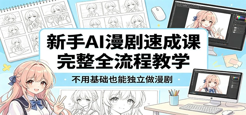 新手AI漫剧速成课：完整全流程教学，不用基础也能独立做漫剧-科技美南博客