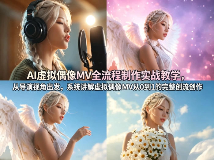 AI虚拟偶像MV全流程制作实战教学，从导演视角出发，系统讲解虚拟偶像MV从0到1的完整创作流程-科技美南博客