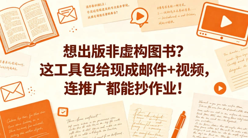 想出版非虚构图书？这工具包给现成邮件+视频，连推广都能抄作业！【原创双语字幕】-科技美南博客