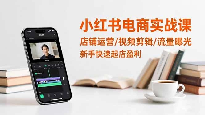 小红书电商实战课:店铺运营/视频剪辑/流量曝光,新手快速起店盈利-科技美南博客