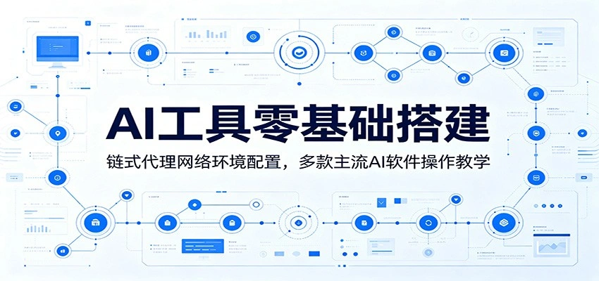 AI工具零基础搭建：链式代理网络环境配置，多款主流AI软件操作教学-科技美南博客