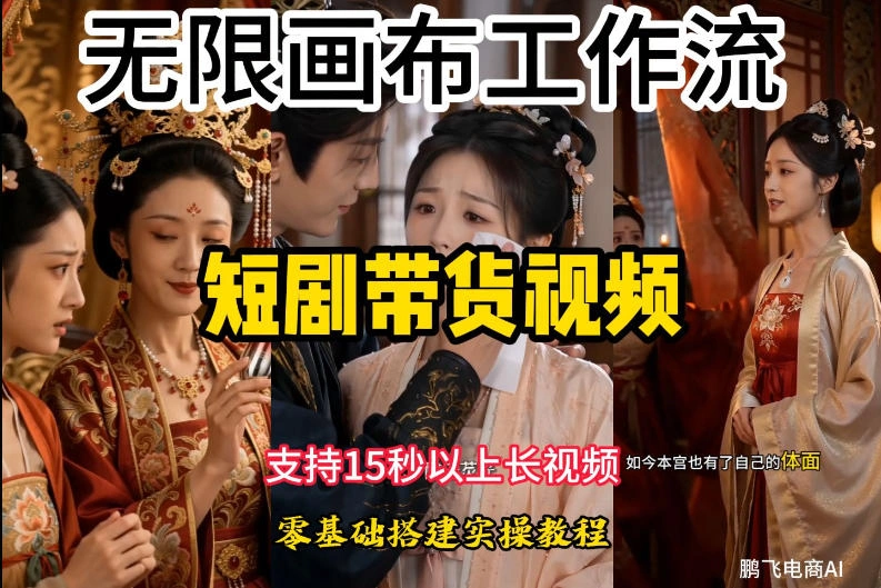 无限画布工作流制作短剧带货视频支持制作15秒以上视频，实操搭建教学，看完教程小白也能轻松搭建-科技美南博客