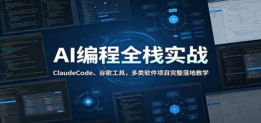AI编程全栈实战：ClaudeCode、谷歌工具，多类软件项目完整落地教学-科技美南博客