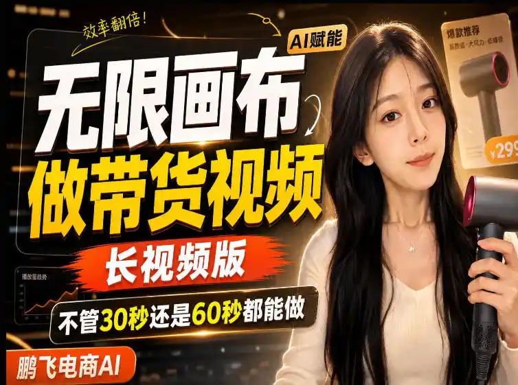 【保姆级教程】无限画布搭建长带货视频，拼接不翻车全程一致，小白跟着步骤也能上手-科技美南博客