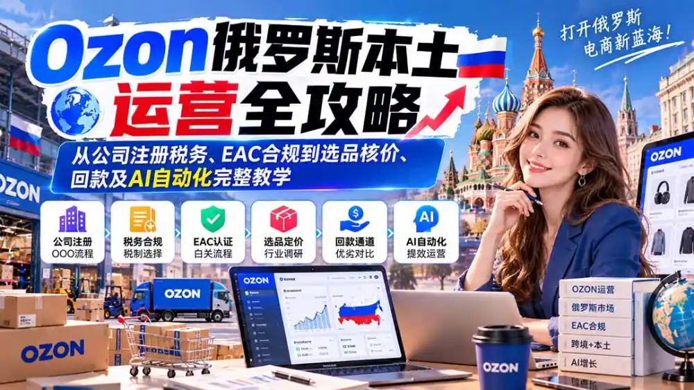Ozon俄罗斯本土运营全攻略：从公司注册税务、EAC合规到选品核价、回款及AI自动化完整教学-科技美南博客