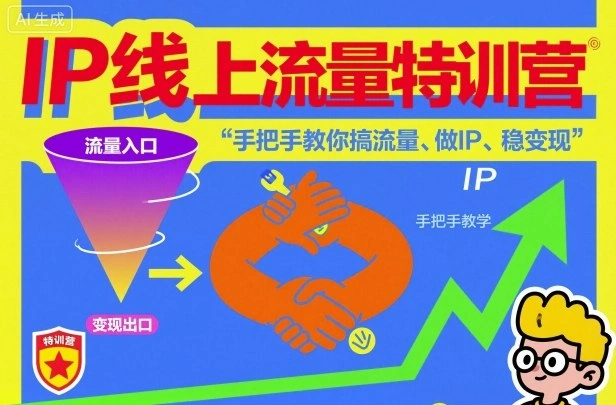 IP线上流量特训营，手把手教你搞流量、做IP、稳变现-科技美南博客