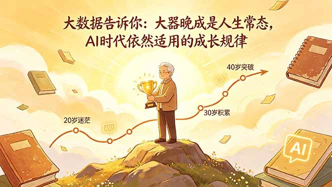 付费文章：大数据告诉你：大器晚成是人生常态，AI 时代依然适用的成长规律-科技美南博客