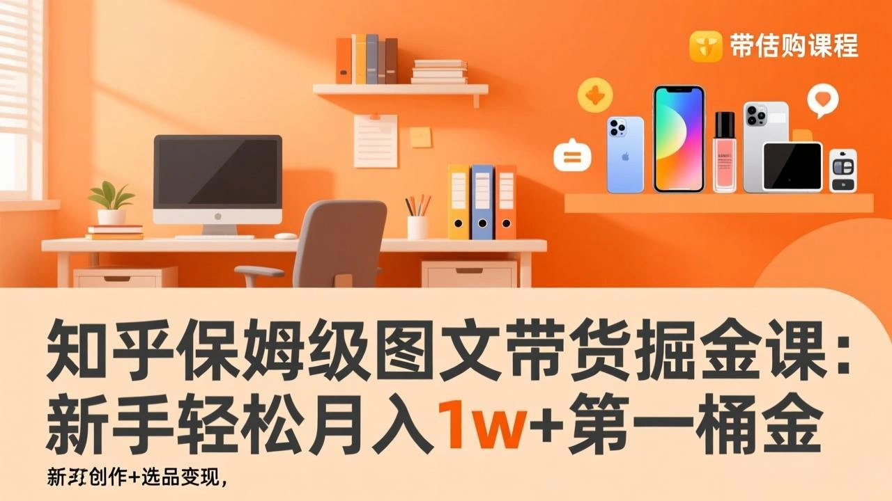 知乎保姆级图文带货掘金课：账号打造+爆文创作+选品变现，新手轻松月入1w+第一桶金-科技美南博客