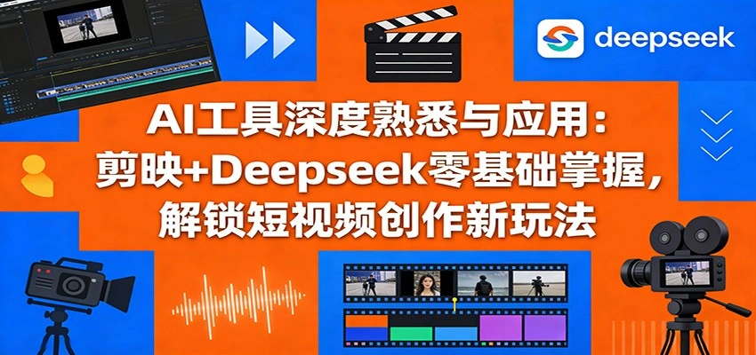 AI工具深度熟悉与应用：剪映+Deepseek零基础掌握，解锁短视频创作新玩法-科技美南博客