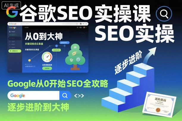 谷歌SEO实操课，Google从0开始SEO全攻略，逐步进阶到大神(更新26年)-科技美南博客
