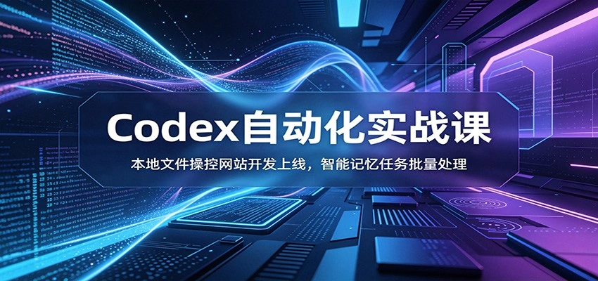 Codex自动化实战课：本地文件操控网站开发上线，智能记忆任务批量处理-科技美南博客