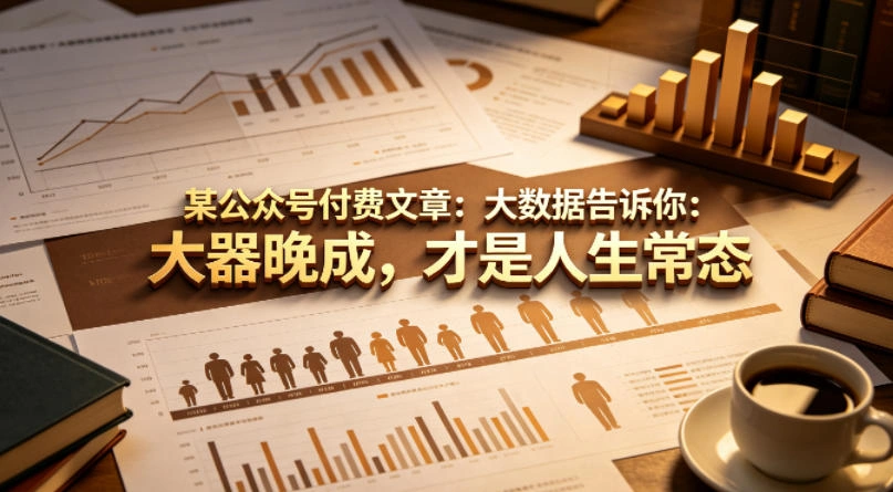 某公众号付费文章：大数据告诉你：大器晚成，才是人生常态-科技美南博客