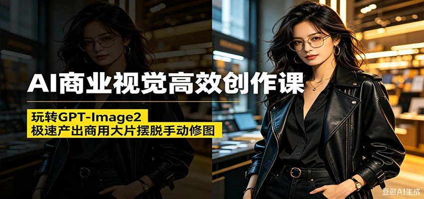 AI商业视觉高效创作课：玩转GPT-Image2，极速产出商用大片摆脱手动修图(更新)-科技美南博客
