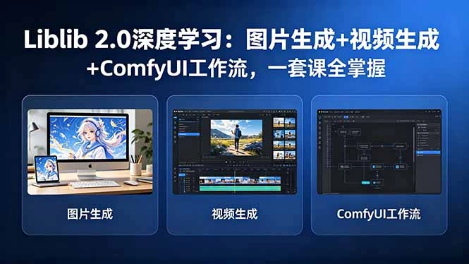 Liblib 2.0深度学习：图片生成+视频生成+ComfyUI工作流，一套课全掌握-科技美南博客
