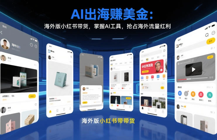AI出海賺美金：海外版小红书带货，掌握AI工具，抢占海外流量红利(更新2026)-科技美南博客
