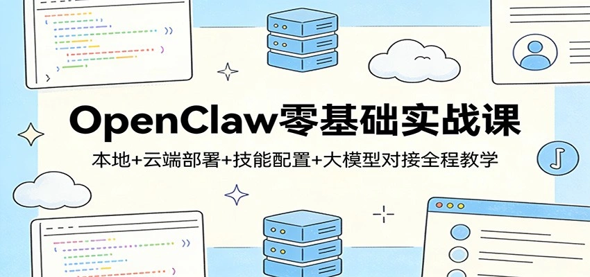 OpenClaw零基础实战课：本地+云端部署+技能配置+大模型对接全程教学-科技美南博客
