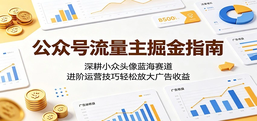 公众号流量主掘金指南:深耕小众头像蓝海赛道,进阶运营技巧轻松放大广告收益-科技美南博客