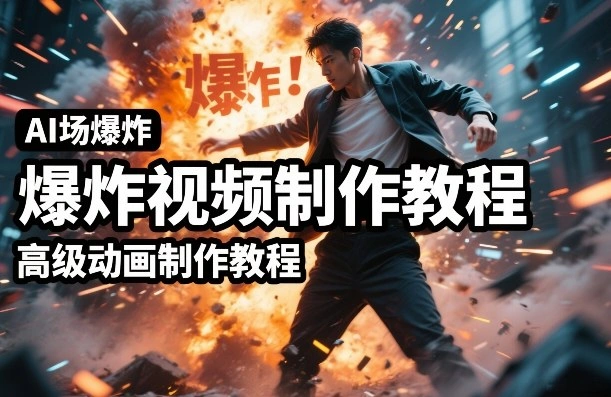 AI场景爆炸视频制作教程，利用人物实拍视频制作出高级的动画特效-科技美南博客