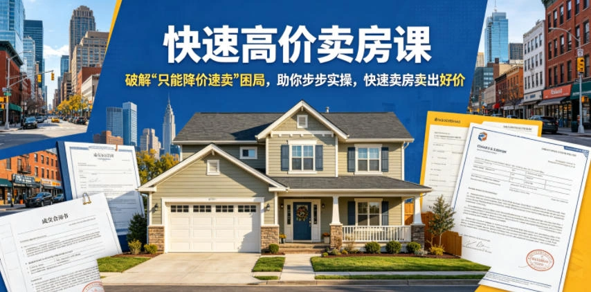 快速高价卖房课，破解“只能降价速卖”困局，助你步步实操，快速卖房卖出好价(更新2026)-科技美南博客