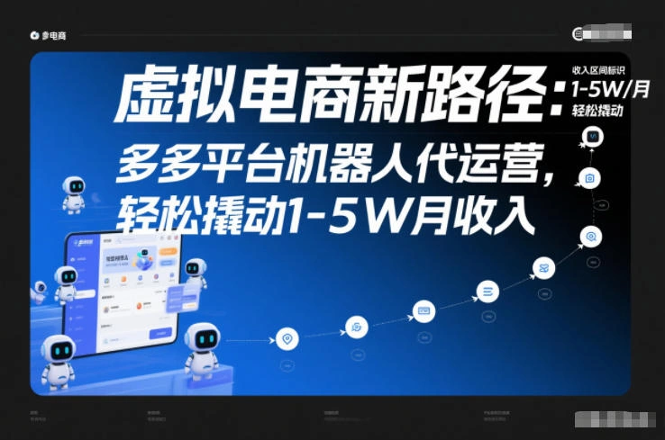 虚拟电商新路径：多多平台机器人代运营，轻松撬动1-5W月收入【揭秘】-科技美南博客