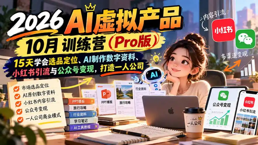 AI虚拟产品10月训练营(Pro版-科技美南博客