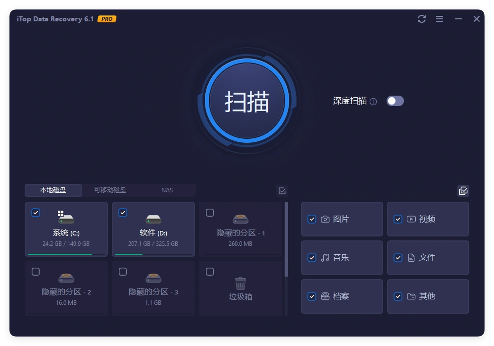 iTop Data Recovery Pro v6.1.0.936便携版-科技美南博客