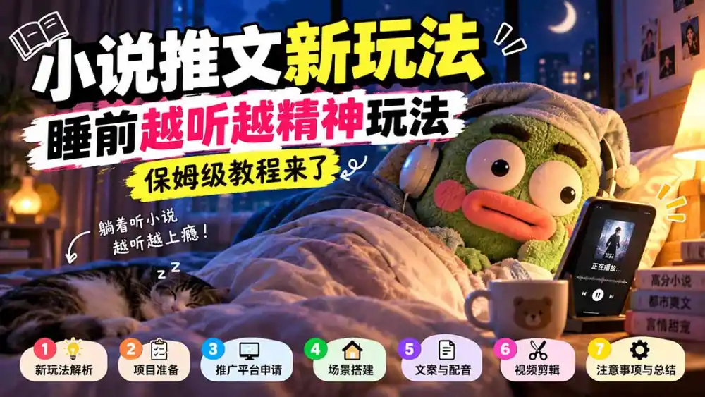 小说推文新玩法，睡前越听越精神玩法，保姆级教程来了-科技美南博客