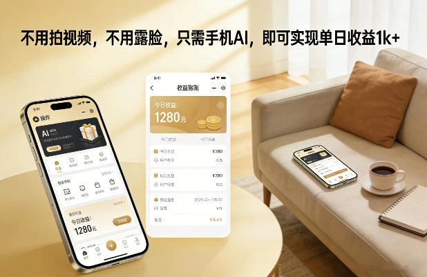 不用拍视频，不用露脸，只需手机AI，即可实现单日收益1k+【揭秘】-科技美南博客