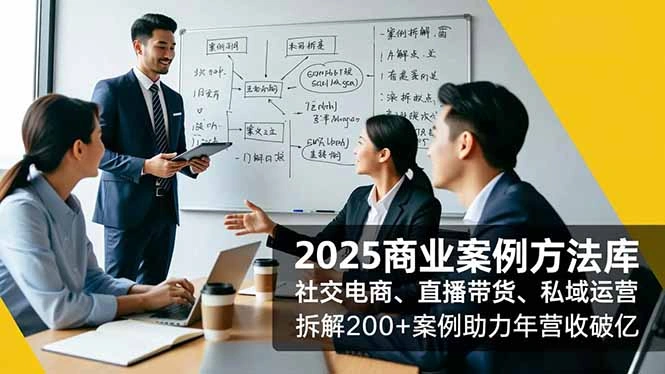 2025商业案例方法库，社交电商、直播带货、私域运营，拆解200+案例助力年营收破亿-科技美南博客