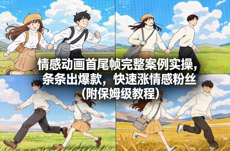 情感动画首尾帧完整案例实操，条条出爆款，快速涨情感粉丝(附保姆级教程)-科技美南博客