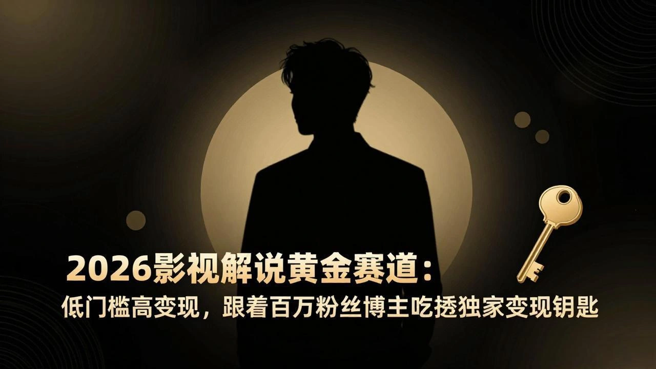 2026影视解说黄金赛道：低门槛高变现，跟着百万粉丝博主吃透独家变现钥匙-科技美南博客