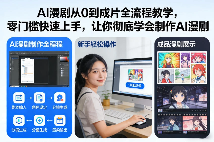 AI漫剧从0到成片全流程教学，零门槛快速上手，让你彻底学会制作AI漫剧【保姆级教程】-科技美南博客