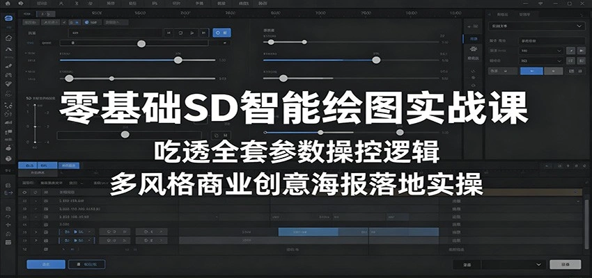 零基础SD智能绘图实战课：吃透全套参数操控逻辑，多风格商业创意海报落地实操-科技美南博客