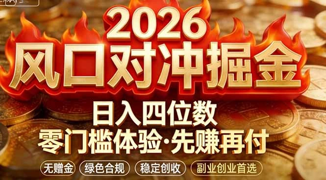 2026美金对冲套利，无赠金对冲策略保驾护航，低门槛易上手实操。单人单日收益2000+-科技美南博客