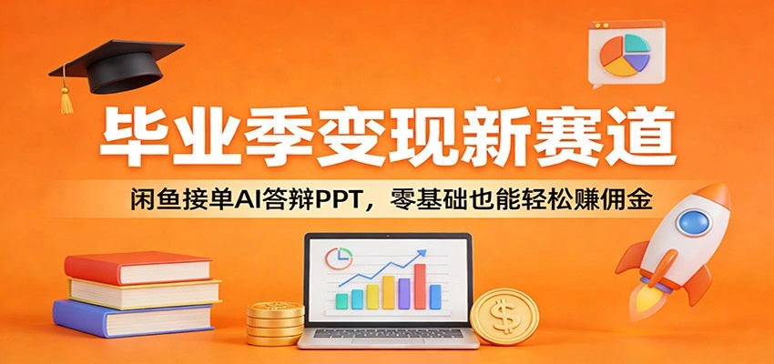 毕业季变现新赛道:闲鱼接单AI答辩PPT,零基础也能轻松赚佣金-科技美南博客