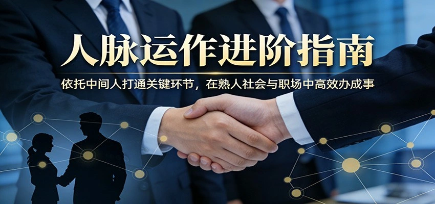 付费文章：人脉运作进阶指南，依托中间人打通关键环节，在熟人社会与职场中高效办成事-科技美南博客