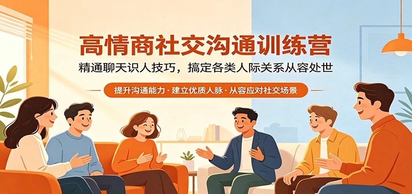 高情商社交沟通训练营：精通聊天识人技巧，搞定各类人际关系从容处世-科技美南博客