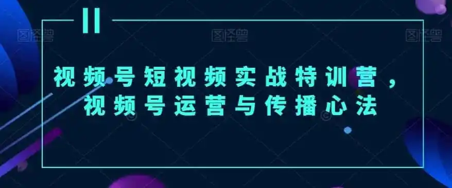 视频号短视频实战特训营，视频号运营与传播心法-科技美南博客