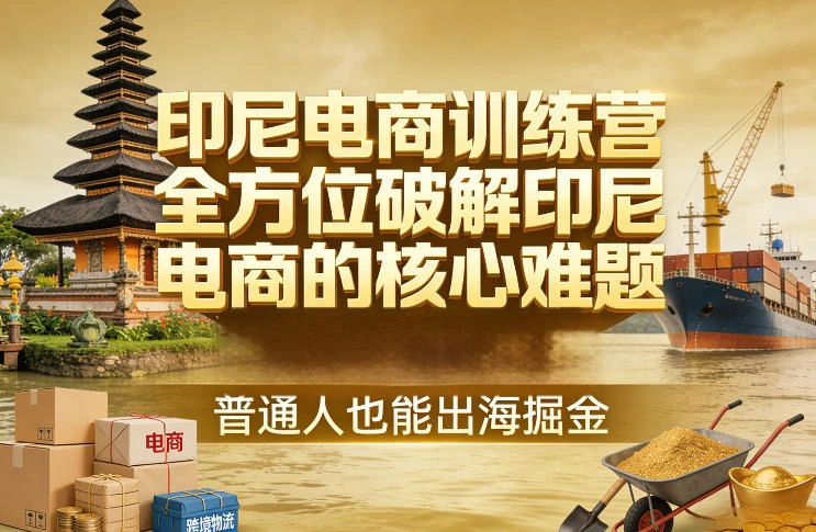 印尼电商训练营，全方位破解印尼电商的核心难题，普通人也能出海掘金-科技美南博客