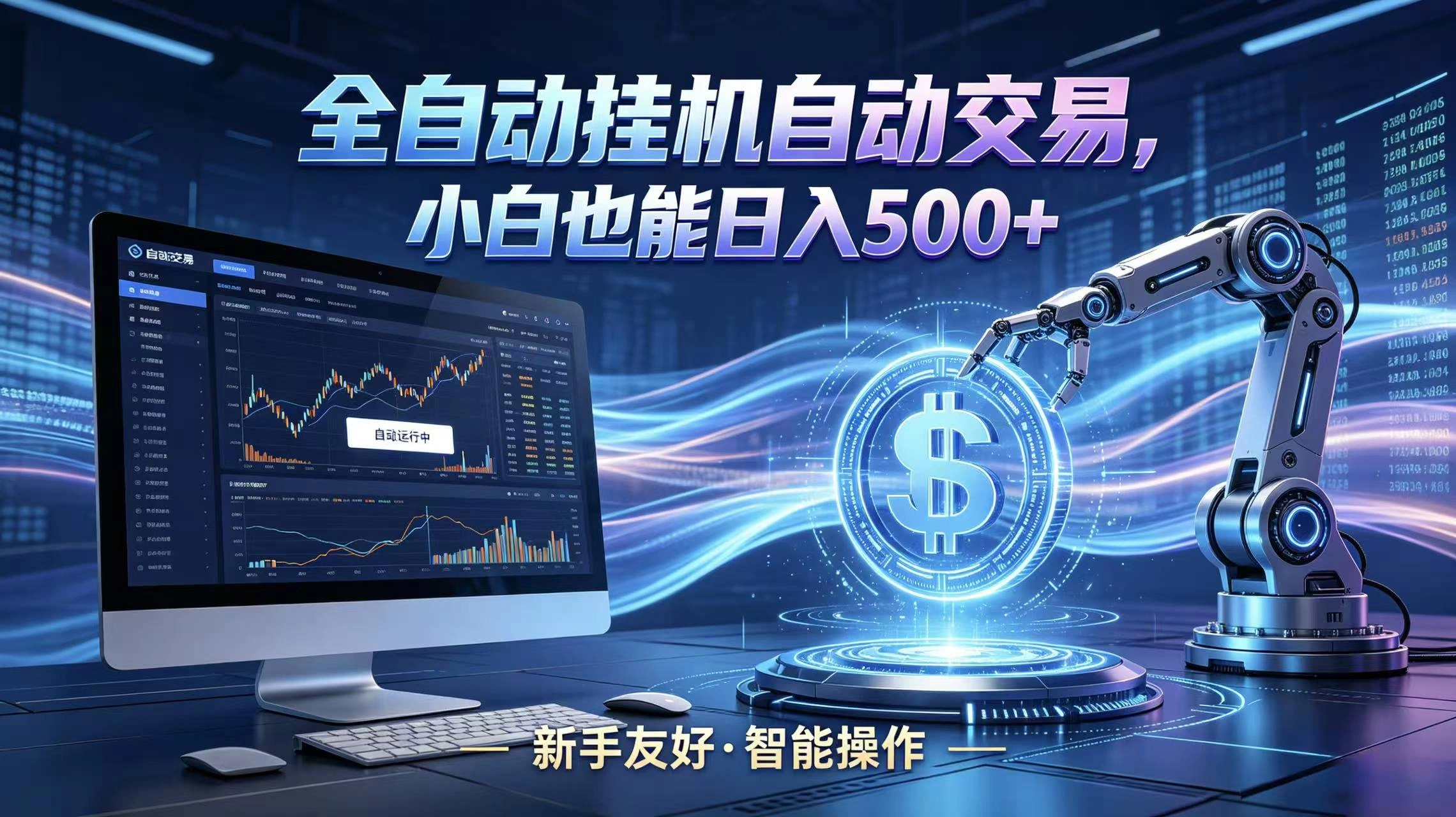 全新智能化交易助手，傻瓜式操作，小白也能快速上手，轻松实现日入500+-科技美南博客