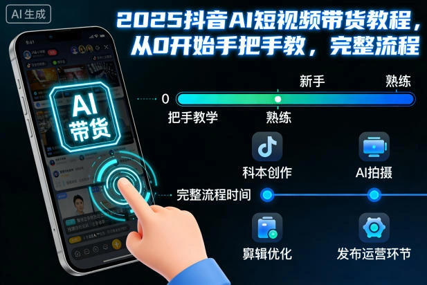 2025抖音AI短视频带货教程，从0开始手把手教，完整流程-科技美南博客