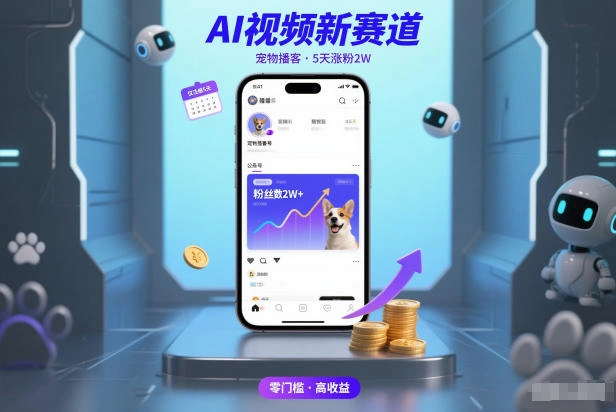 AI视频新赛道,宠物播客仅注册5天涨粉2W,收益非常可观-科技美南博客
