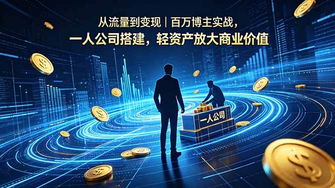 从流量到变现｜百万博主实战，一人公司搭建，轻资产放大商业价值-科技美南博客