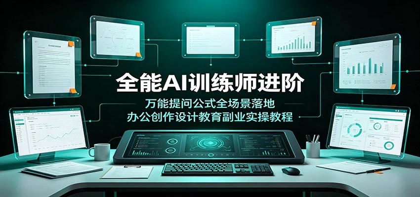 全能AI训练师进阶:万能提问公式全场景落地,办公创作设计教育副业实操教程-科技美南博客