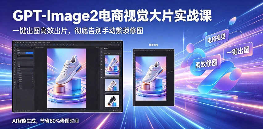 GPT-Image2电商视觉大片实战课，一键出图高效出片，彻底告别手动繁琐修图-科技美南博客